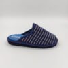 Zapatilla chinela invierno rayitas azul D'espinosa.