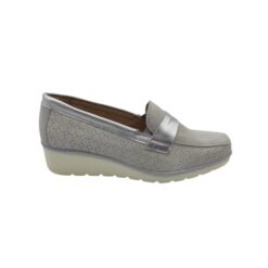 Zapato cuña serraje gris Calci's confort