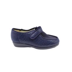 Zapatilla mujer ancho especial velcro azul marino Doctor Cutillas