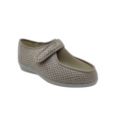 Alternative view of Zapatilla ancho especial, velcro beige Doctor Cutillas.