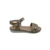 Sandalia beige-oro flores D'bebe