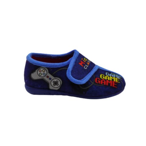 Zapatilla cerrada velcro game azul Michu