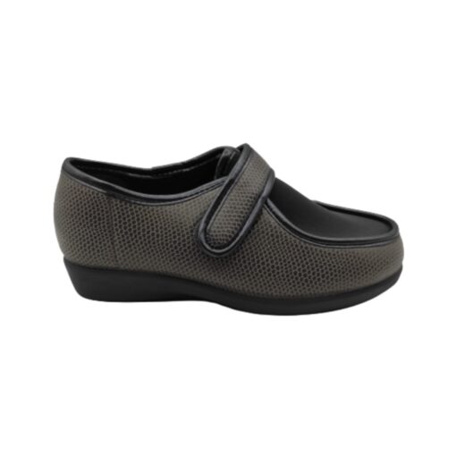 zapatilla velcro licra ancho especial gris Doctor Cutillas