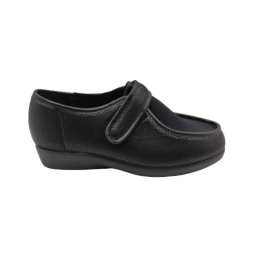 zapatilla ancho especial velcro licra negro Doctor Cutillas