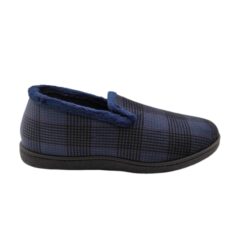 zapatilla cerrada Plumaflex cuadros azul Roal