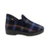 Zapatilla cerrada suela gruesa cuadros azul La Cadena