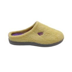 zapatilla chinela rizo amarillo plumaflex Roal