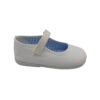 zapatilla merceditas velcro lona blanco Vulca-Bicha