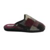 Zapatilla chinela cuadros burdeos-gris d'espinosa