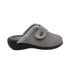 Zapatilla chinela velcro gris Roal.