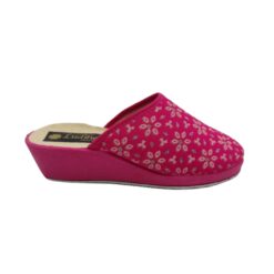 Zapatilla chinela cuña fucsia Ludiher.