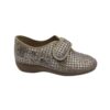 Zapatilla señora velcro beige-plata Vulca-Bicha.
