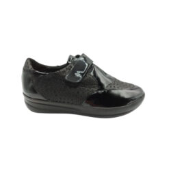 Zapato velcro ancho especial negro Doctor Cutillas.