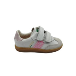 Pablosky deportivo velcro blanco-rosa.