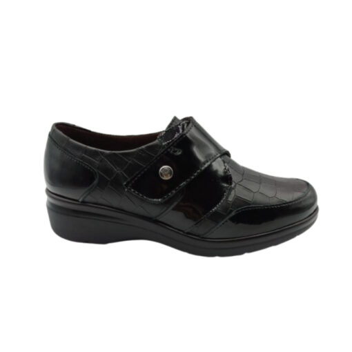 Pitillos zapato señora velcro negro.