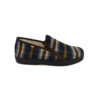 La Cadena zapatilla hombre lana cuadros azul.