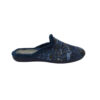 Zapatilla chinela hombre letras azul.