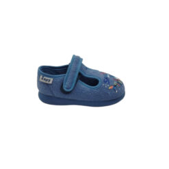 Alternative view of Zapatilla tiburón rizo azul Zapy.