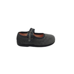 Mercedita terciopelo gris Zapy.