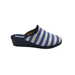 Zapatilla chinela cuña azul-blanco Andinas.